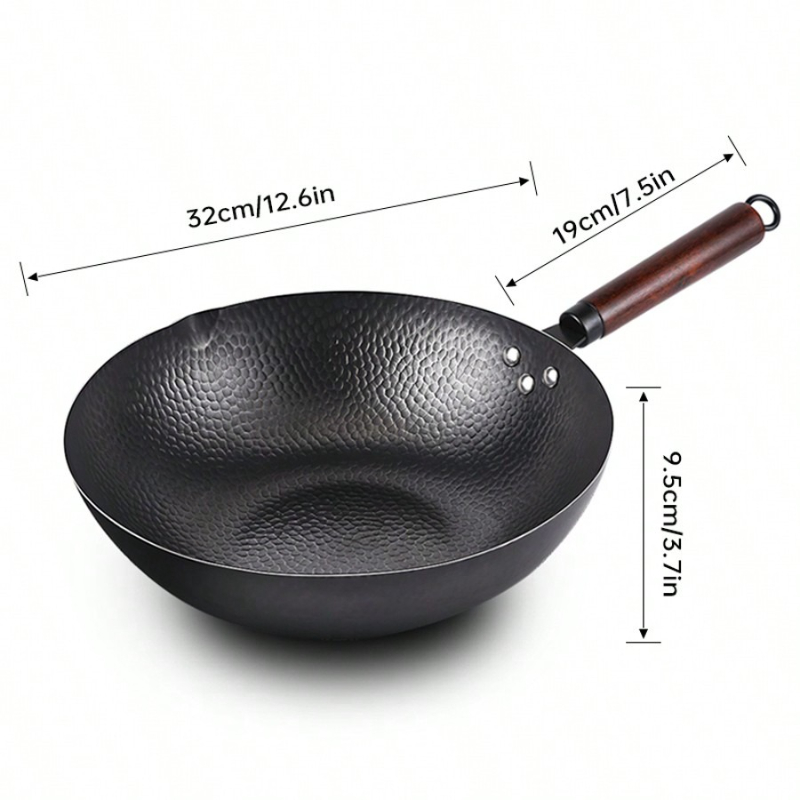 Wok Electric Flat - กระทะเหล็กกล้าคาร์บอนขนาด 12.6 นิ้ว ชุด 11 ชิ้น