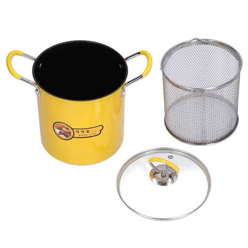 Kitchen Appliances In Japanese - 3L Mini Deep Fryer หม้อสแตนเลสญี่ปุ่นกระทะหม้อกรองน้ำมัน Rack