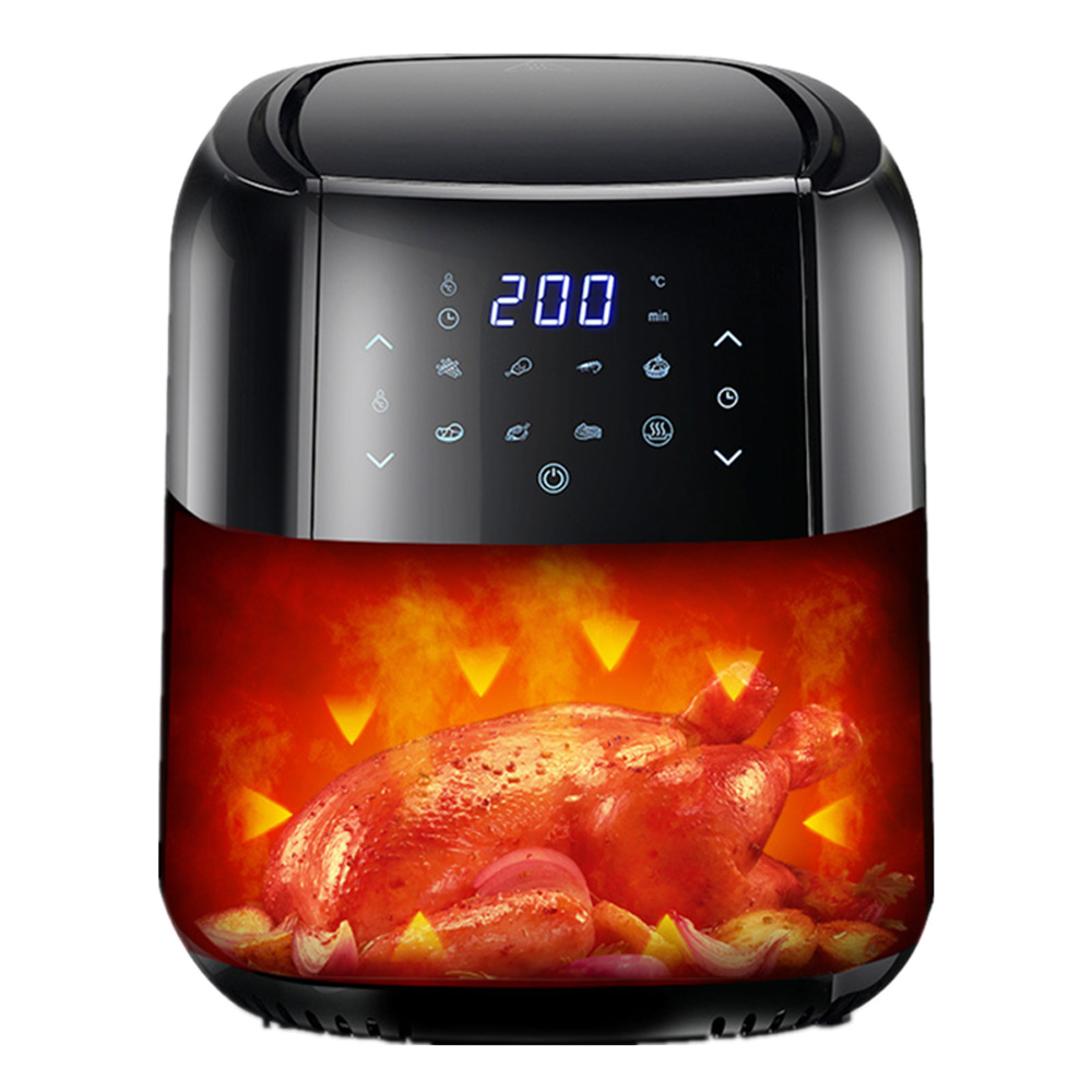 Air Fryer 5L Digital - เครื่องควบคุมอุณหภูมิแบบดิจิตอลพร้อมหน้าจอสัมผัส LED กำลังไฟ 1400 วัตต์ อุปกรณ์ครัว;