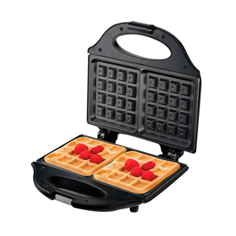 Sandwich Press Grill - เครื่องทำวาฟเฟิลไฟฟ้าแบบมืออาชีพ อุปกรณ์ครัวอเนกประสงค์ เครื่องทำวาฟเฟิลอาหารเช้า กระทะเหล็กเคลือบกันติด