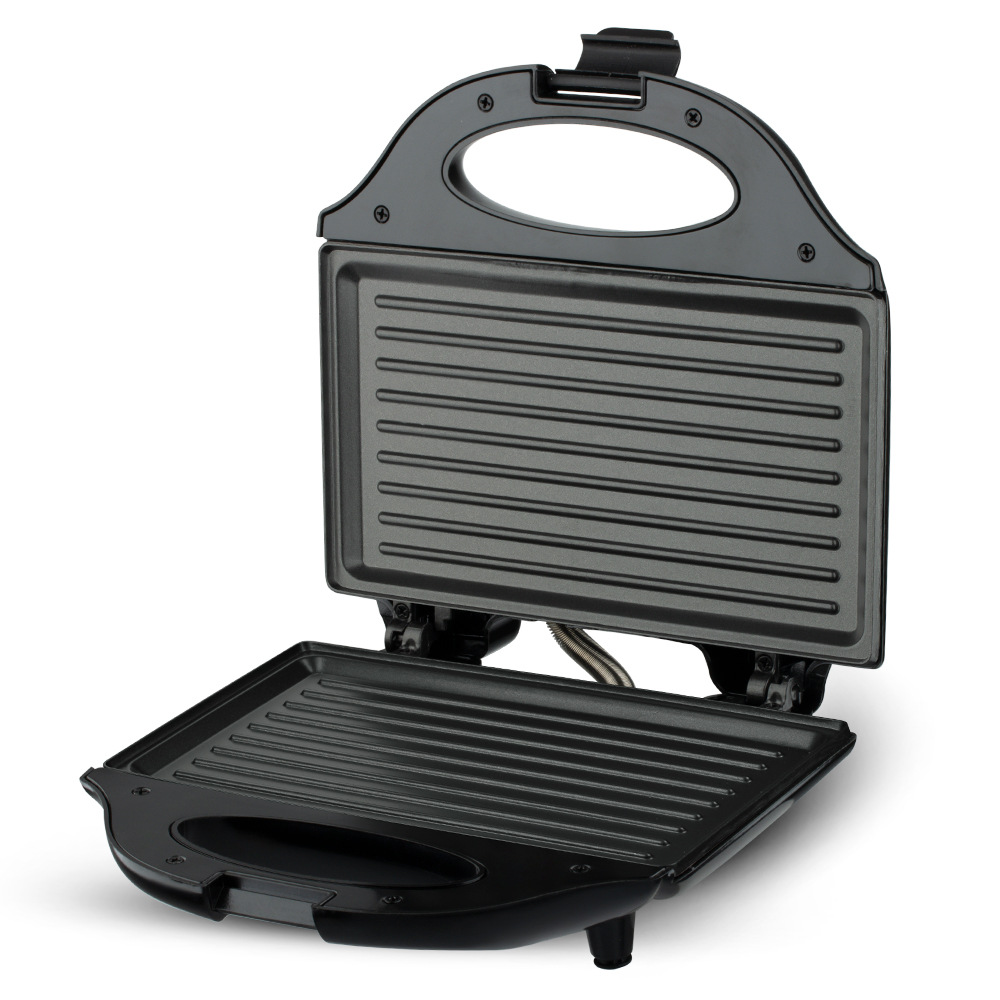 Sandwich Press Grill - เครื่องทำแซนวิชวาฟเฟิลไฟฟ้า อุปกรณ์ครัวอเนกประสงค์ เครื่องทำวาฟเฟิลอาหารเช้า กระทะเหล็กเคลือบกันติด