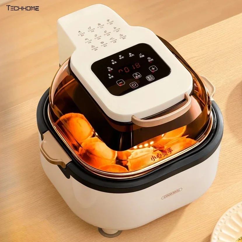 Air Fryer 5L Digital - หม้อทอดไร้น้ำมันแบบดิจิทัลสำหรับครัวเรือนใหม่ พร้อมหน้าจอแสดงผลอัจฉริยะ ทำความสะอาดง่าย ความจุขนาดใหญ่ เหมาะสำหรับทอดเฟรนช์ฟรายส์