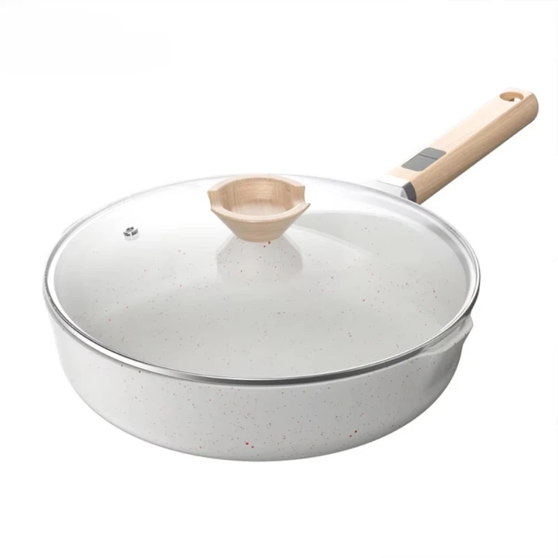 Wok Electric Flat - กระทะก้นแบนเคลือบสารกันติด, กระทะสเต็กและไข่เจียวแบบไม่เคลือบสำหรับใช้ในครัวเรือน, กระทะผัด