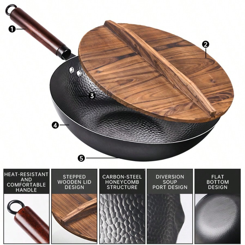 กระทะเหล็กกล้าคาร์บอนขนาด 12.6 - Wok Electric Flat บทวิจารณ์และราคา