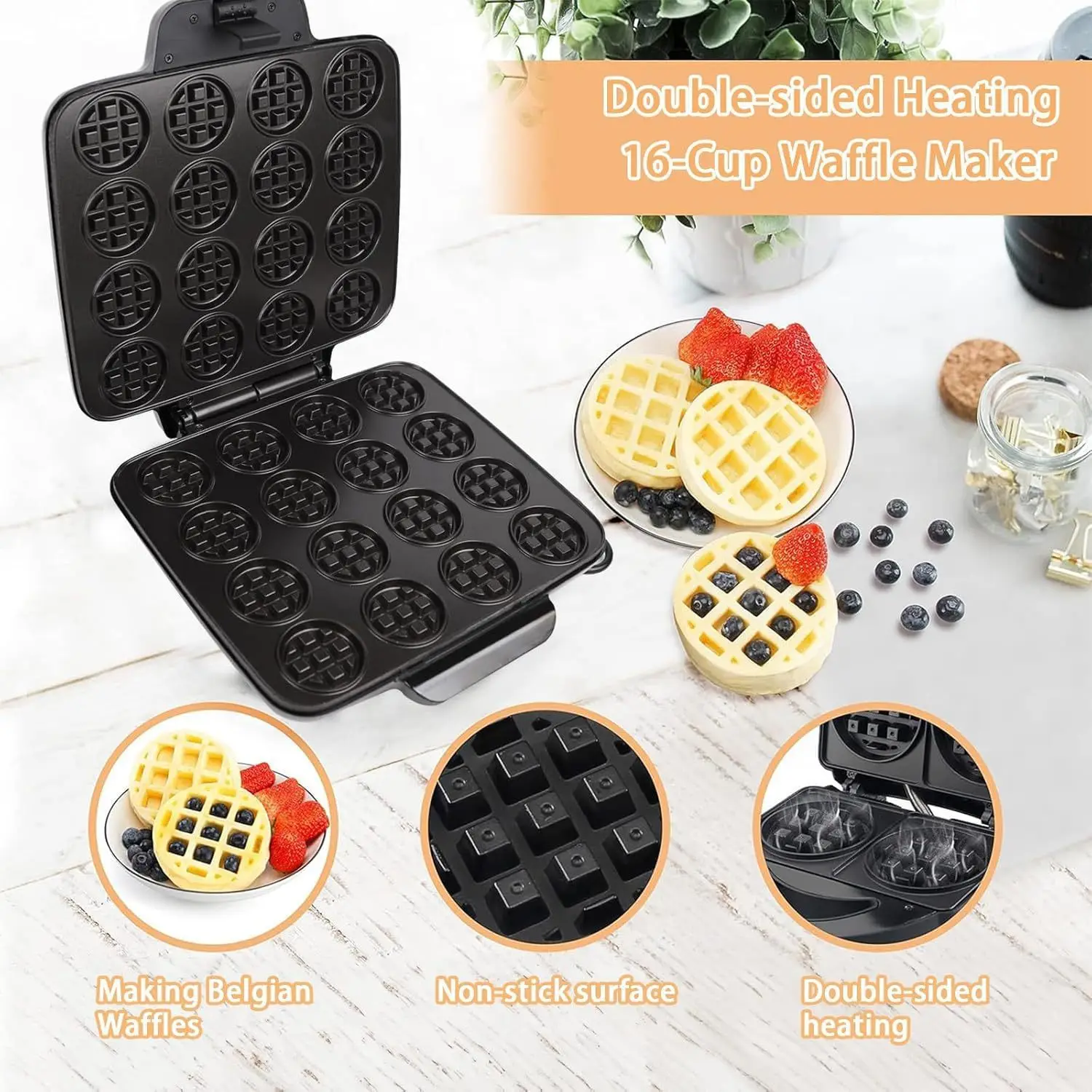 เครื่องทำวาฟเฟิล 16 หลุม, ระบบ - Sandwich Press Grill บทวิจารณ์และราคา
