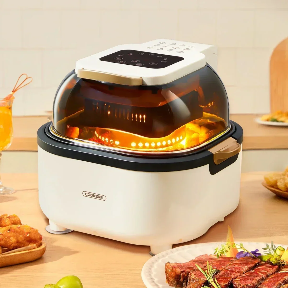 หม้อทอดไร้น้ำมันแบบดิจิทัลสำหร - Air Fryer 5L Digital บทวิจารณ์และราคา