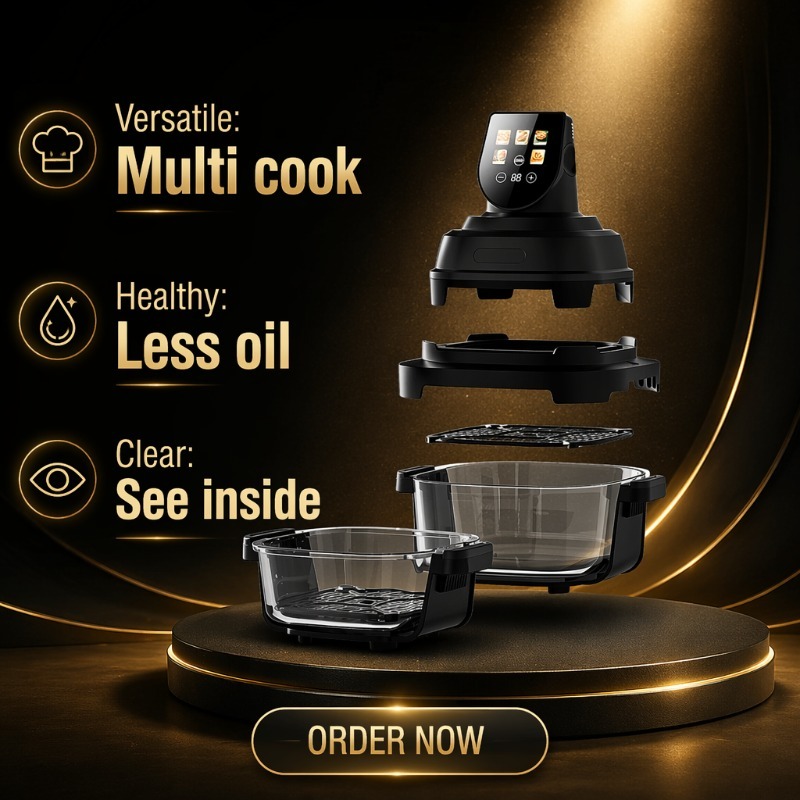 Airo 2025 หม้อทอดไร้น้ำมันไฟฟ้ - Air Fryer 5L Digital บทวิจารณ์และราคา