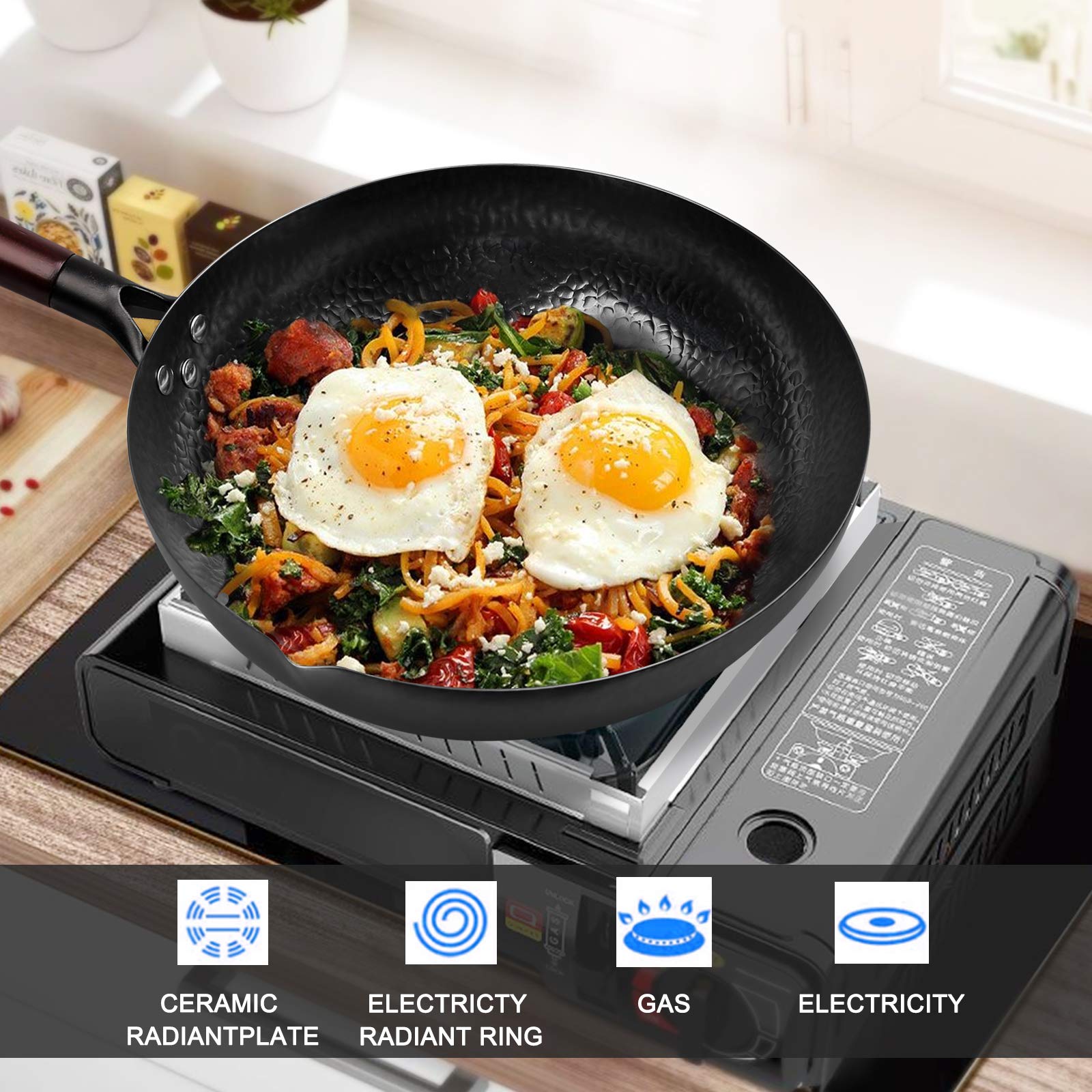 กระทะคาร์บอนกระทะสแตนเลสและกะท - Wok Electric Flat บทวิจารณ์และราคา